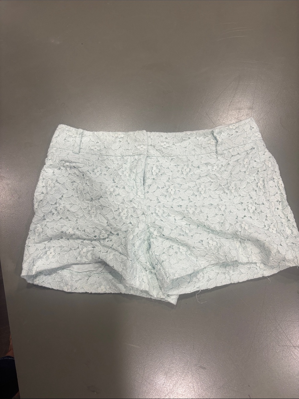 LOFT Lace High-Waist Shorts in Mint